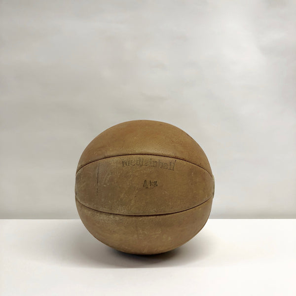 4kg vintage leather medicine ball