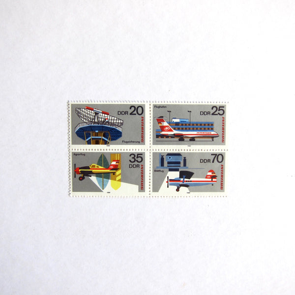 Aircraft stamps: set of 4pc