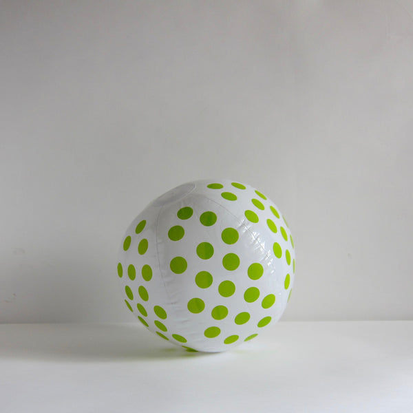 Green dot beach ball