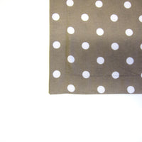 Stone + white dot pillow cases: Reversible pair