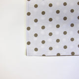 Stone + white dot pillow cases: Reversible pair