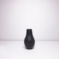 Black resin vase