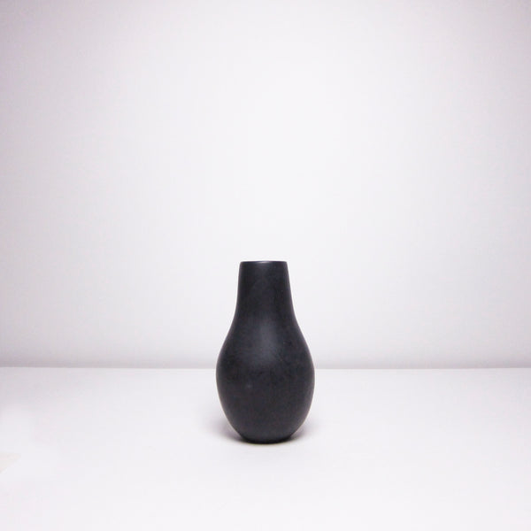 Black resin vase