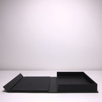 Black archive boxes