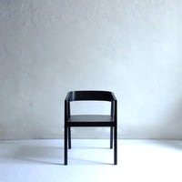 Black wood carver armchair