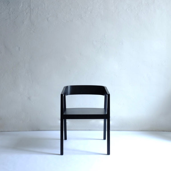 Black wood carver armchair