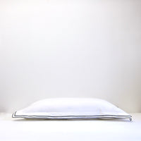 Black double edged cotton pillow case: Pair