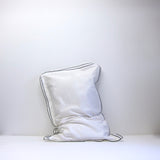 Black double edged cotton pillow case: Pair