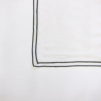 Black double edged cotton pillow case: Pair