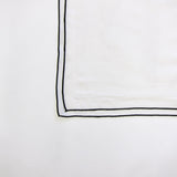Black double edged cotton pillow case: Pair