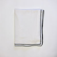 Black double edged cotton pillow case: Pair