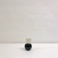 Black glass ball candle holder