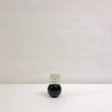 Black glass ball candle holder