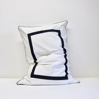 Black striped pillowcase: pair