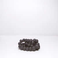 Black stone beads