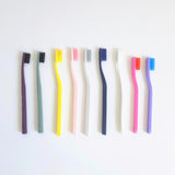 Colour blocked toothbrushes