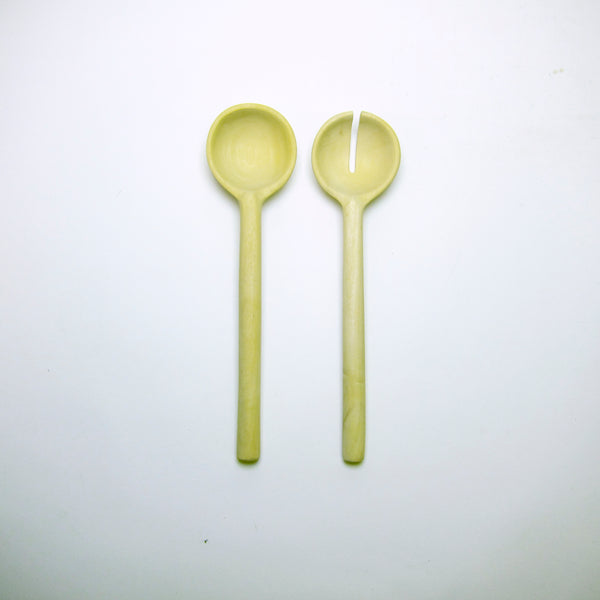 Light wood salad servers: pair