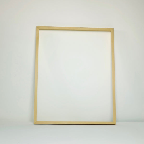 Square blonde wood frame