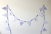 Blue + white bunting