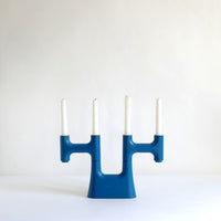 Modern blue candelabra