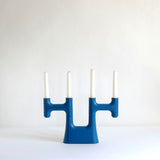 Modern blue candelabra