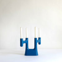 Modern blue candelabra