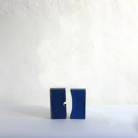 Vintage blue cloth storage boxes