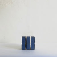 Vintage blue cloth storage boxes