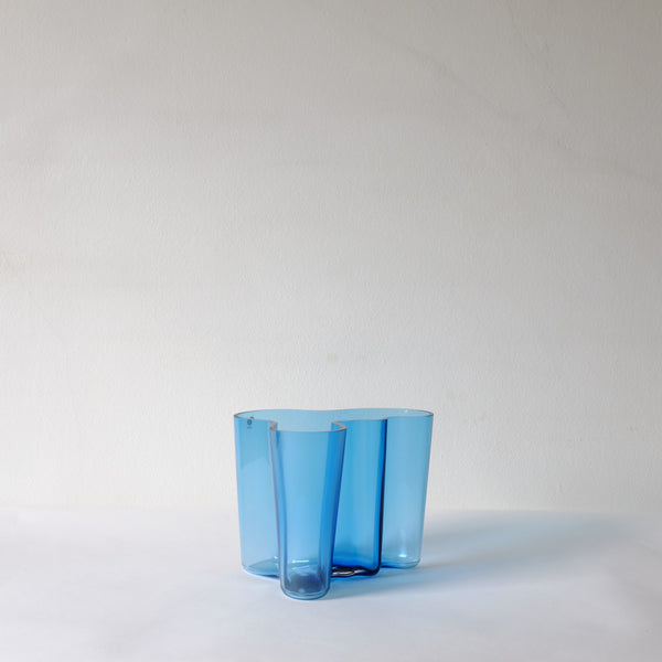 AA blue glass vase