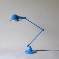 Blue industrial table light