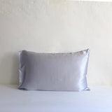 Blue satin pillow case