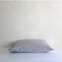 Blue satin pillow case