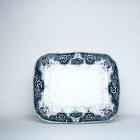 Vintage ink blue ceramic tray