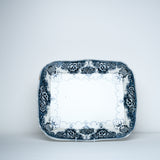 Vintage ink blue ceramic tray