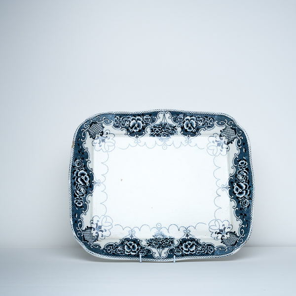 Vintage ink blue ceramic tray