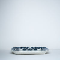 Vintage ink blue ceramic tray