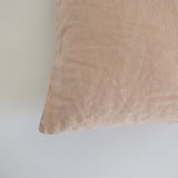 Blush linen cushion