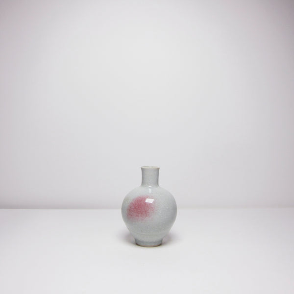 Blush marked crackle vase