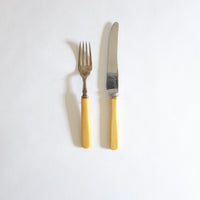 Bone handled cutlery pair