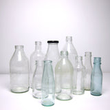 Milk bottle with metal cap