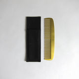 Brushed gold metal comb