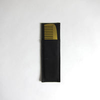 Brushed gold metal comb
