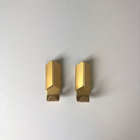 Brass wall hooks: pair