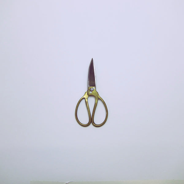 Brass wide handled garden scissors