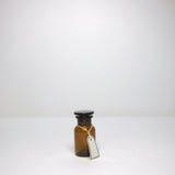 Brown glass apothecary bottles