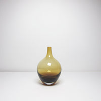Amber glass bulb vase