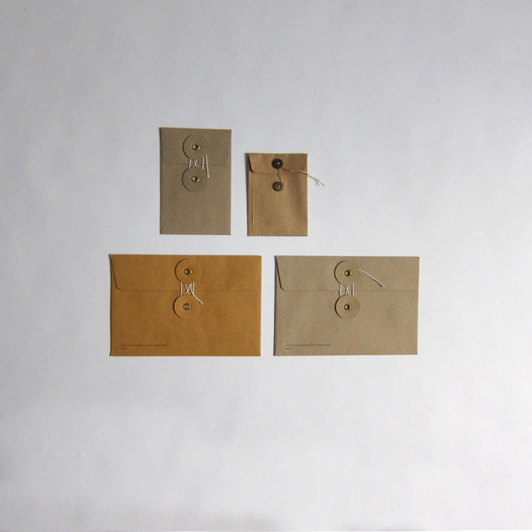 Brown tie paper envelopes: various
