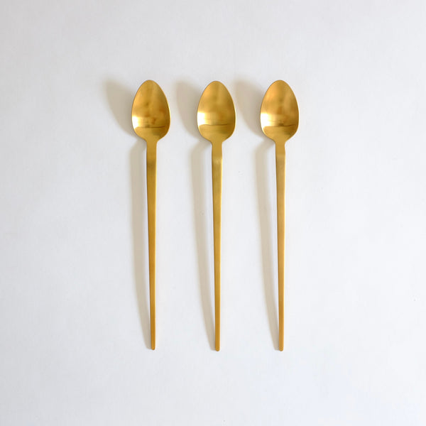 Matt gold sundae spoons