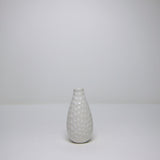 Pair graphic white ceramic vases