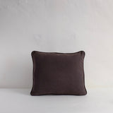 Charcoal brushed cotton cushion